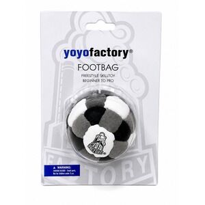 YoYoFactory Footbag Freestyle Skill Toy 26-Panel Hacky Sack Black Gray New